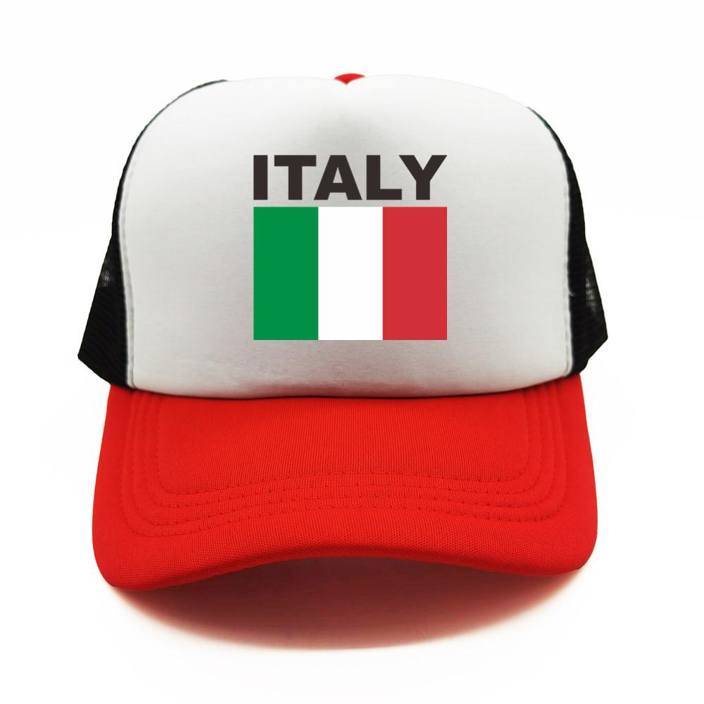 BIPIPOP Italia Italië Italiaanse vlag Trucker Cap Zomer Unisex Cool Dad Hat Baseball Caps Unisex Outdoor Mesh Net Caps