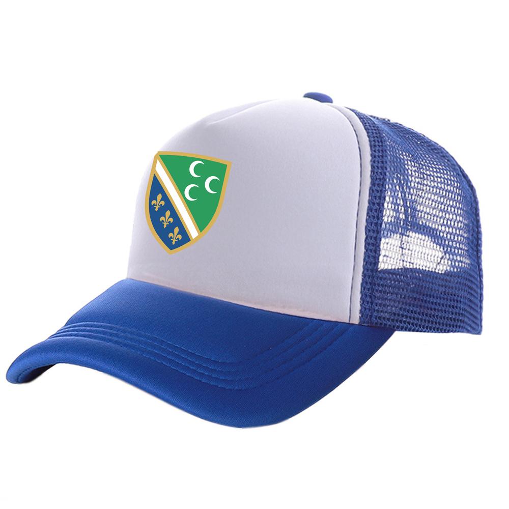 BIPIPOP Bosnische nationale vlag in Sandzak Trucker Cap Zomer Unisex Cool Bosnië Baseball Caps Unisex Mesh Net Hoeden