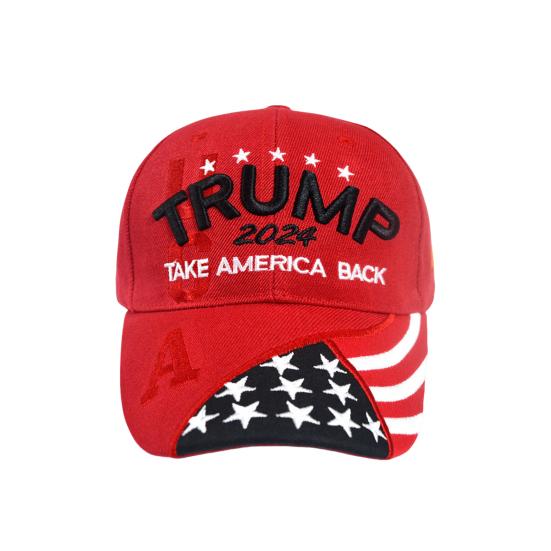 Western Cool Men Mesh Baseball Hat 2024 Keep America Great Geborduurde Letter Trump Hat Verontruste lichtgewicht verstelbare Amerikaanse vlaghoed R