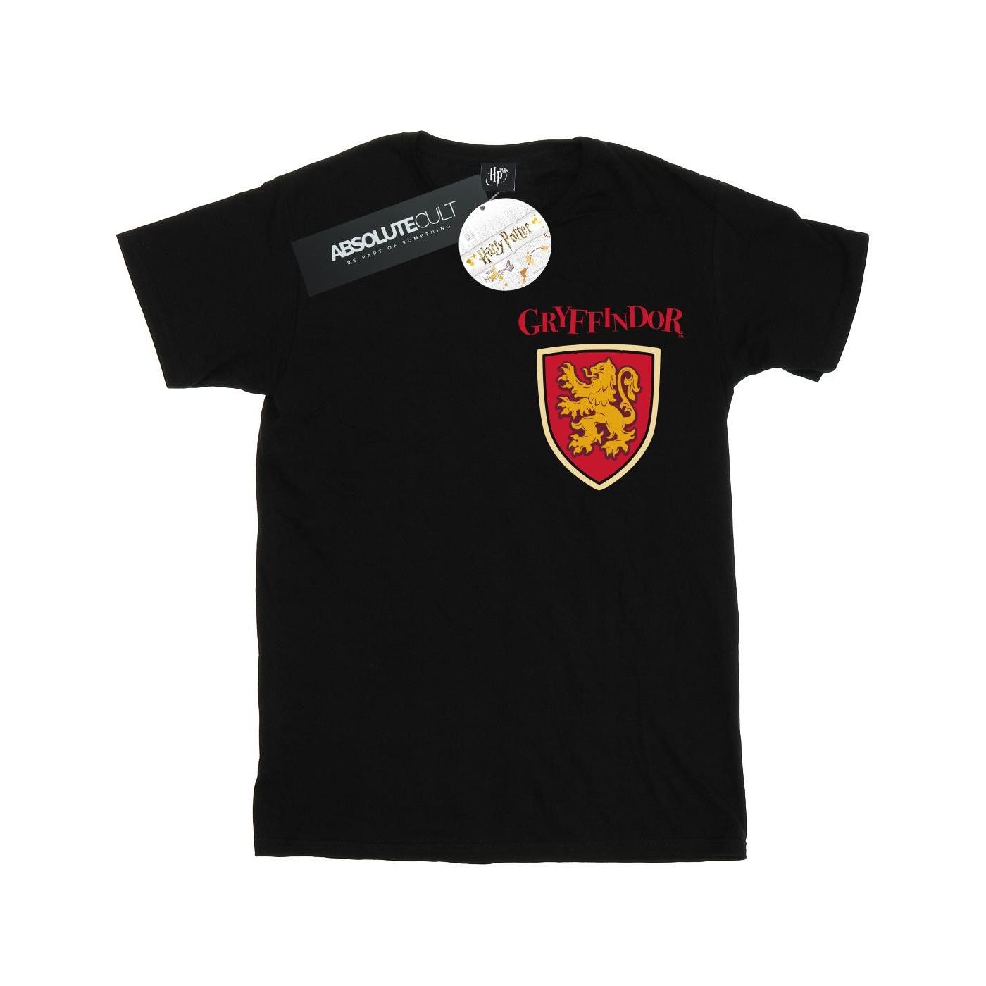 Harry Potter jongens Gryffindor Lion faux zak T-shirt 12-13 zwart