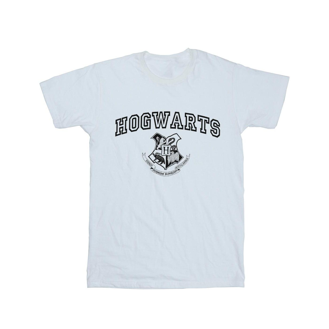 Harry Potter jongens Zweinstein Crest T-shirt 7-8 Years wit