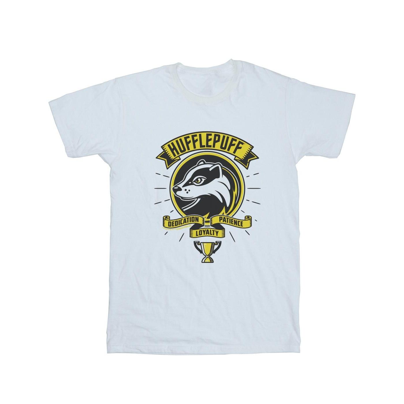 Harry Potter jongens Huffelpuf Toon Crest T-shirt 7-8 Years wit