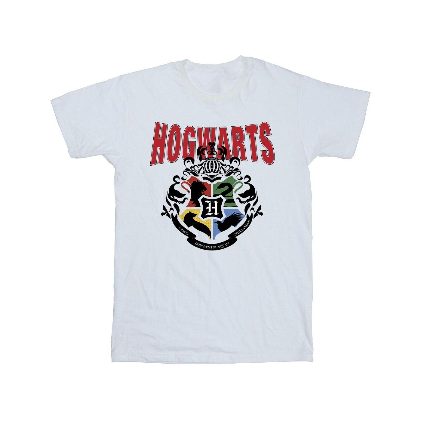 Harry Potter jongens Zweinstein embleem T-shirt 7-8 Years wit