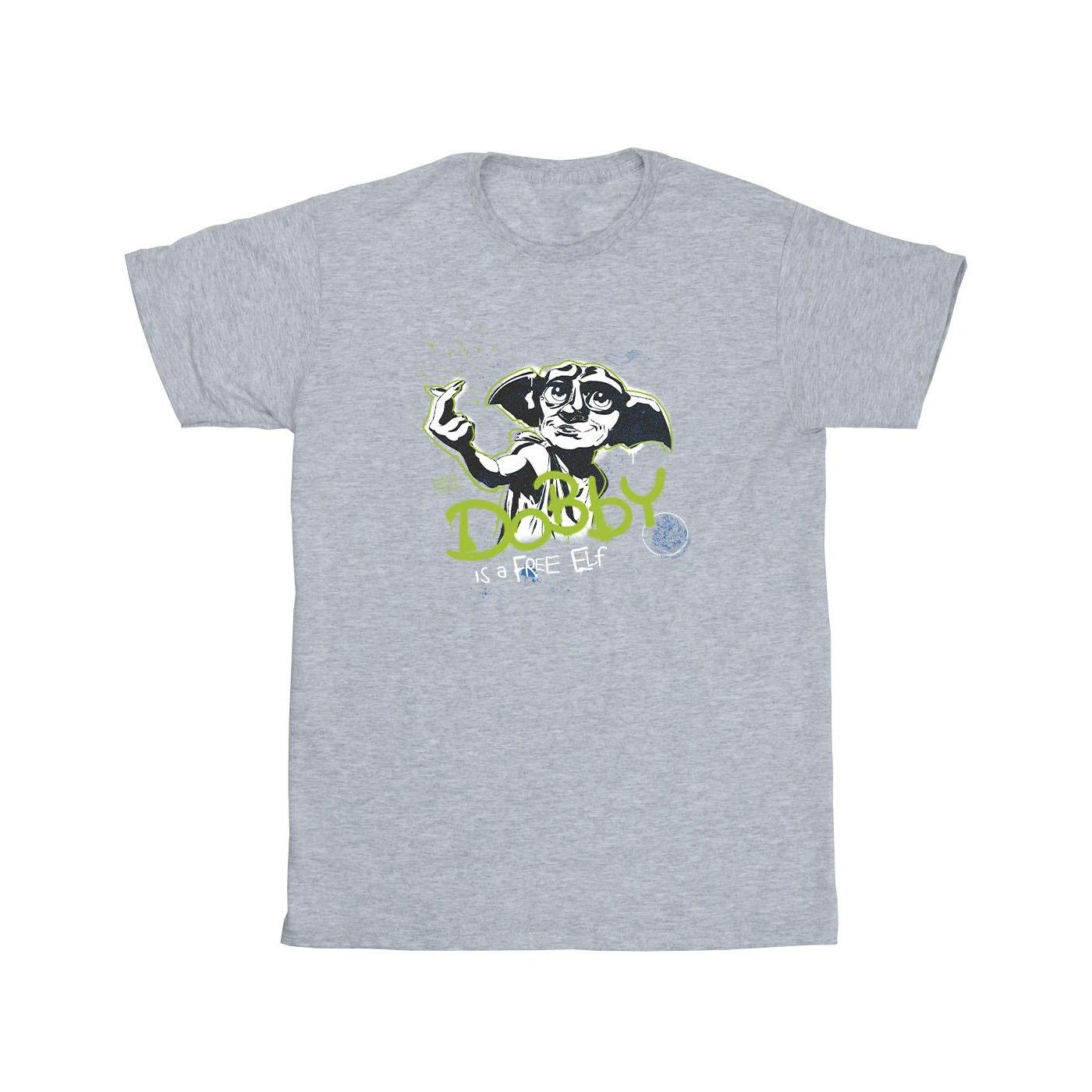 Harry Potter Boys Dobby A Free Elf T-shirt 5-6 Years grijs