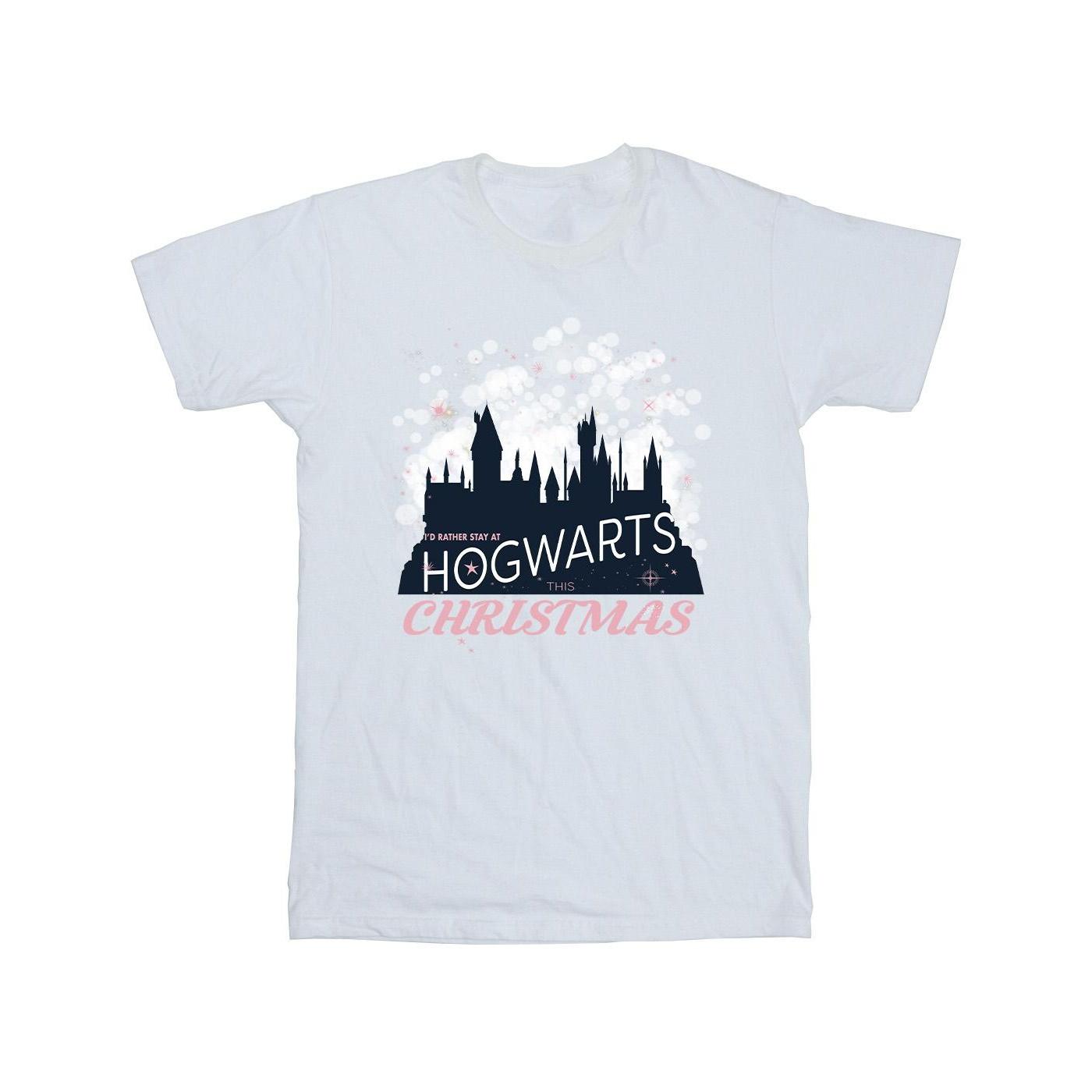 Harry Potter jongens Zweinstein kerst T-shirt 3-4 Years wit