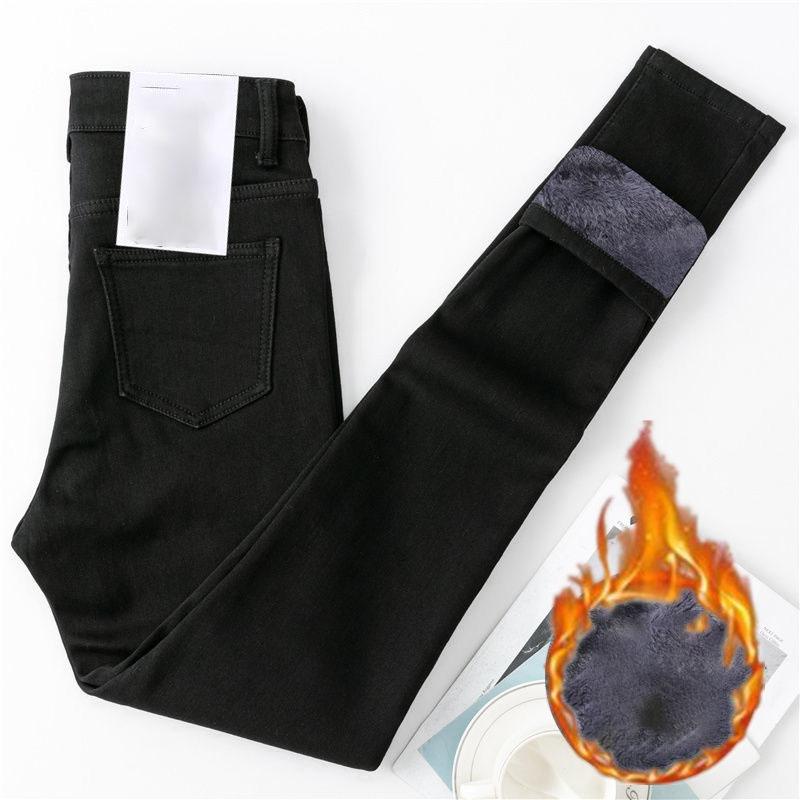 MILU Winter Warm Fleece Jeans Dames Hoge Taille Dikke Harlan Rechte Denim Broek Plus Size Losse Broeken Dame Hoge Taille Jeans XXL