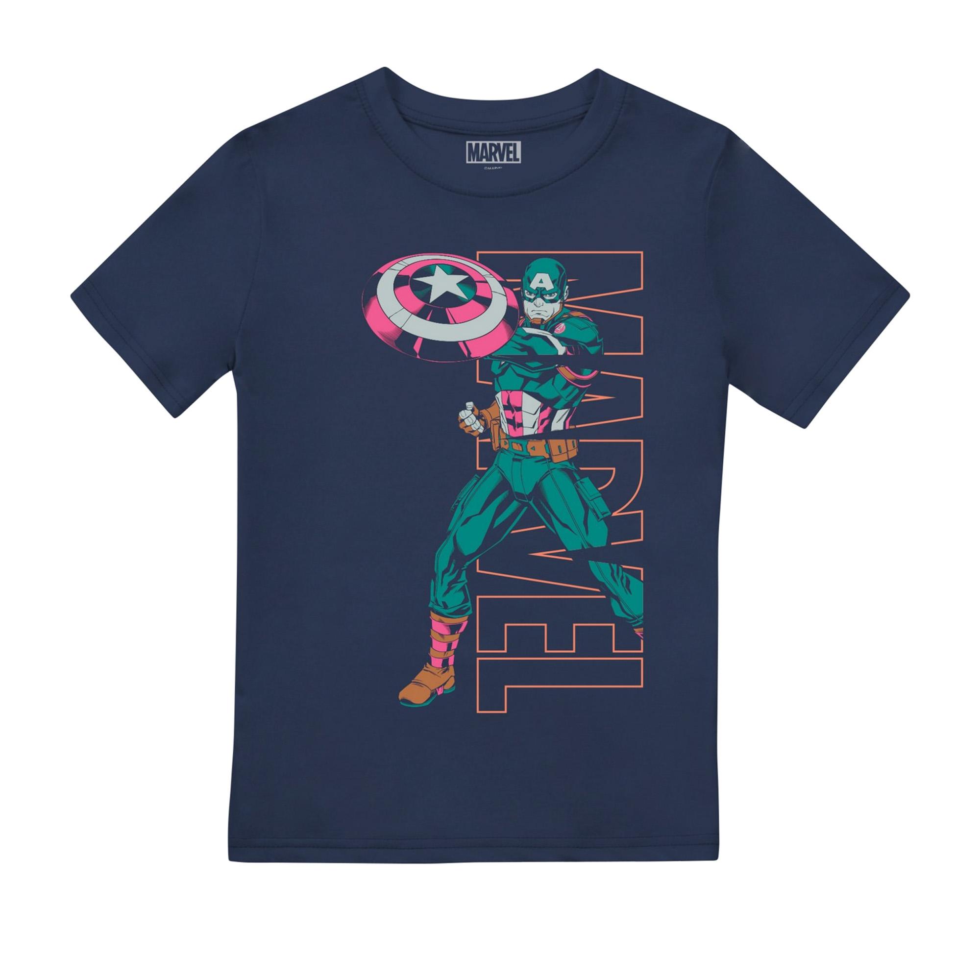 Captain America Childrens/Kids verschijnen T-shirt 12-13 Vloot