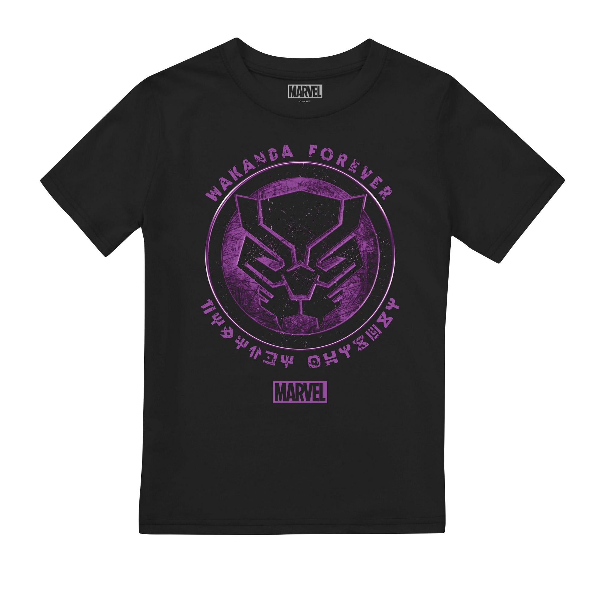 Black Panther kinder-/kinderkras-T-shirt 12-13 zwart