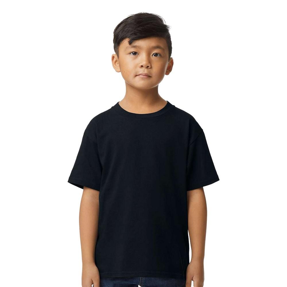 Gildan kinder/kinder middelzwaar zacht aanvoelend T-shirt S zwart