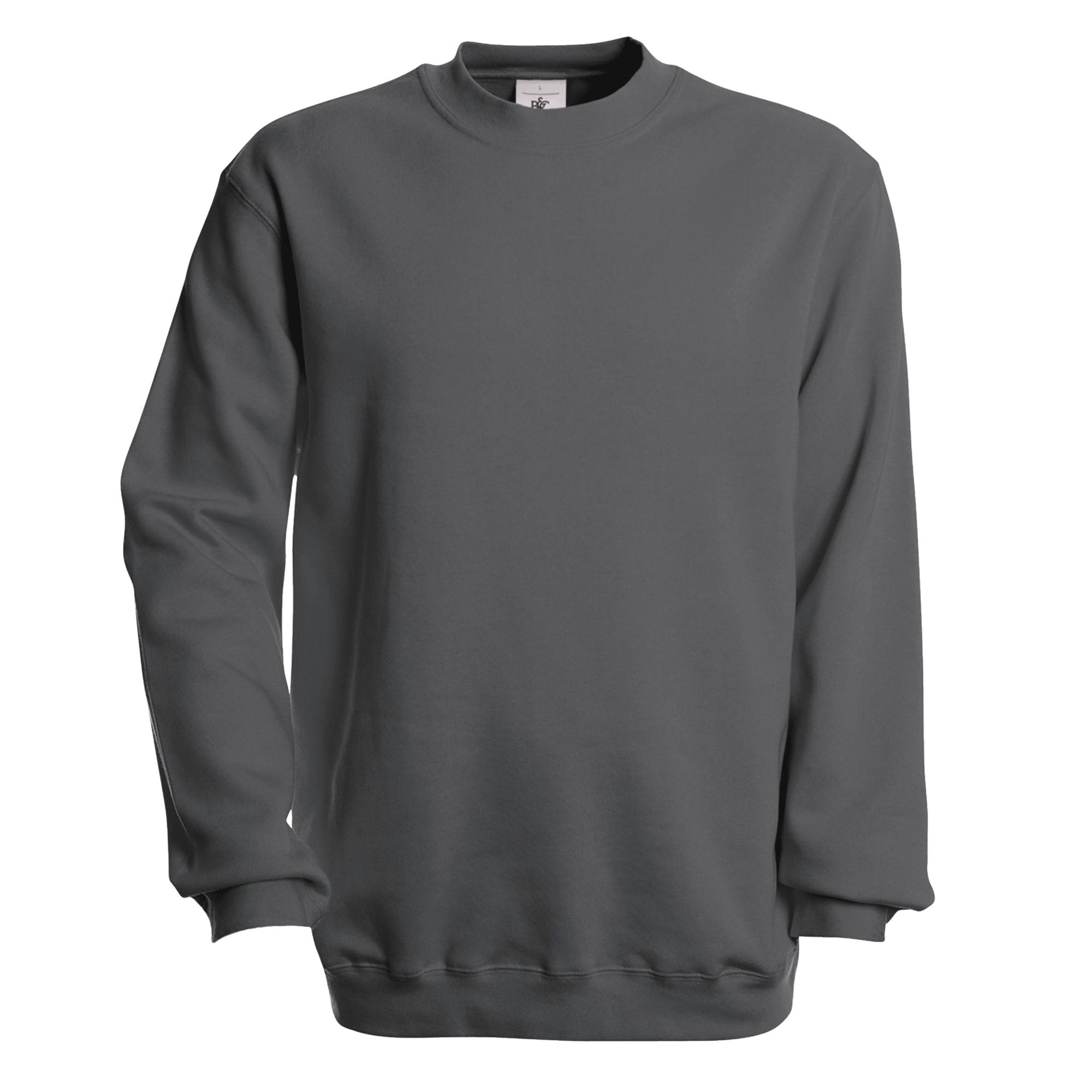 B and C B&C unisex sweatshirt met moderne snit en ronde hals S