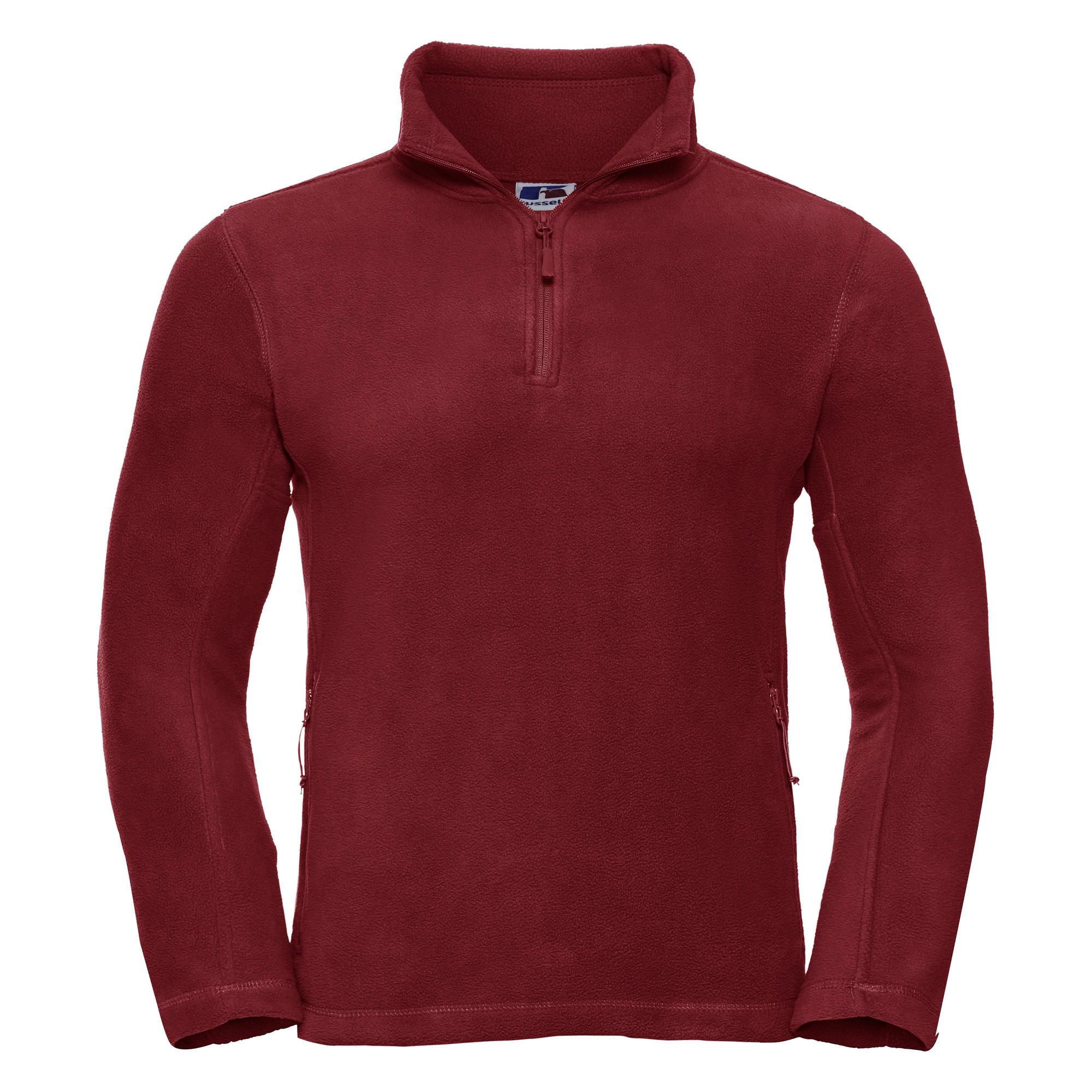 Russell Heren outdoorfleecetop met 1/4 rits L rood