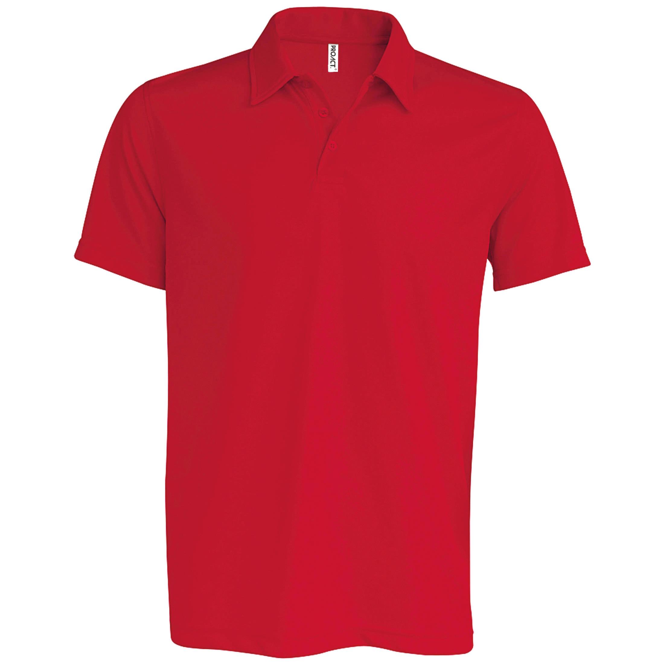 Kariban Proact prestatiepoloshirt voor heren met korte mouwen S rood