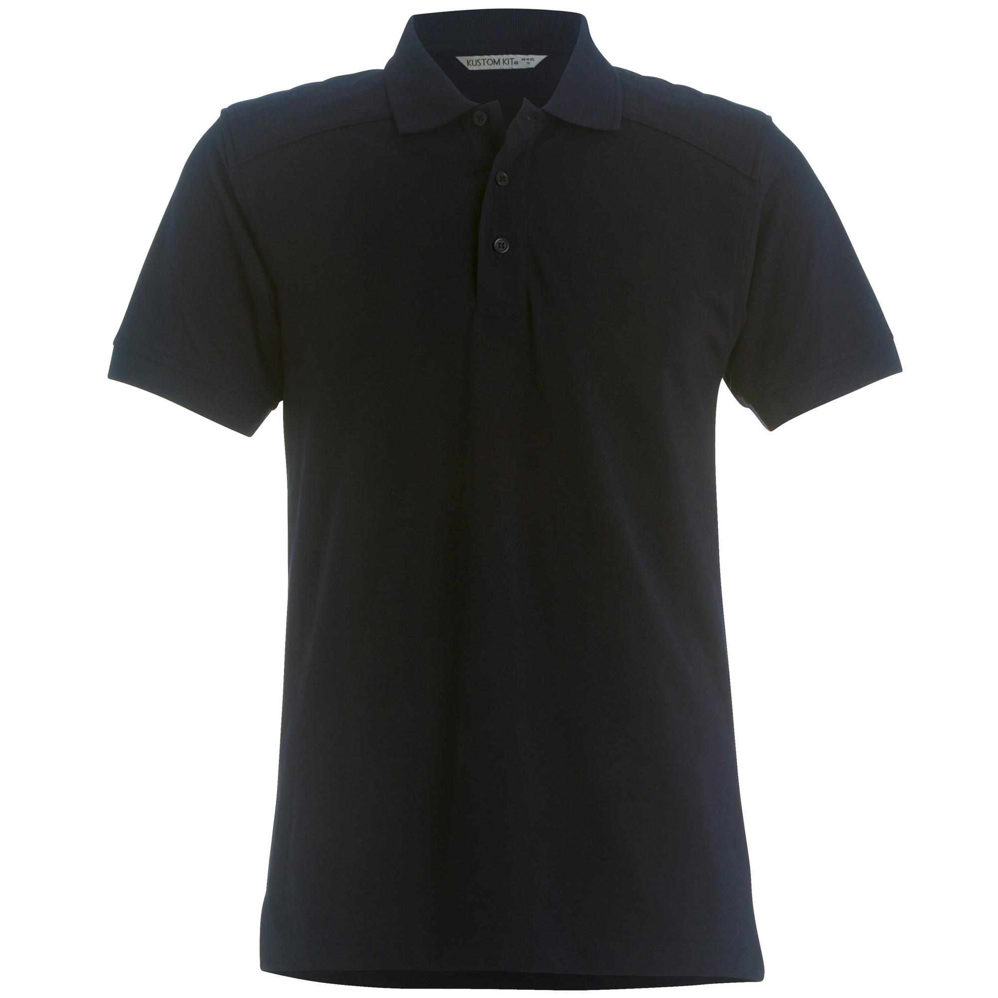 Kustom Kit Klassieke zwaargewicht slim-fit polo voor heren S Vloot