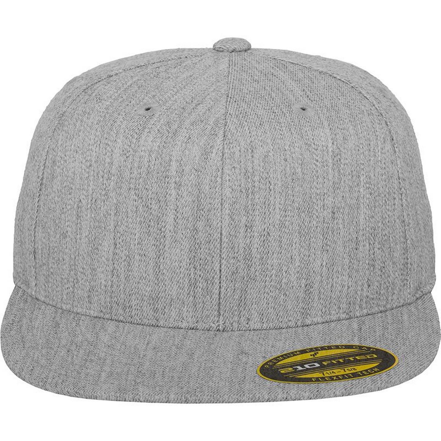 Yupoong Flexfit unisex premium 210 passende platte kleppet (pak van 2) LXL grijs
