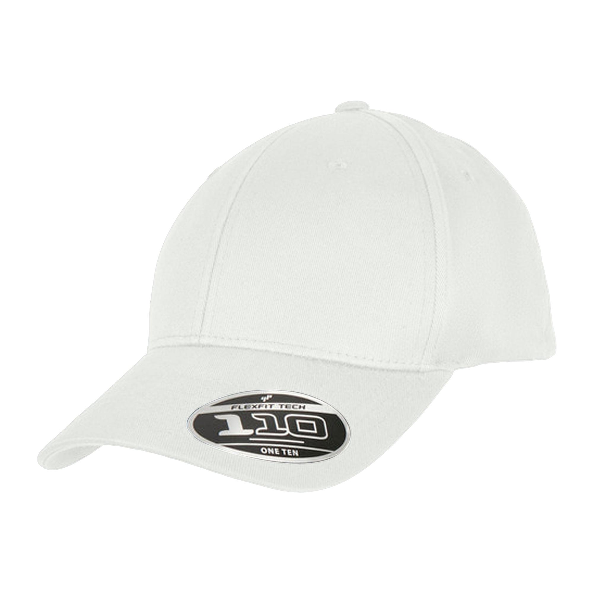Yupoong Unisex volwassen Flexfit 110 biologische baseballpet One Size wit