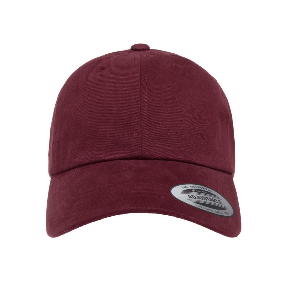 Flexfit by Yupoong dad cap van perzikkatoenen keperstof One Size framboos