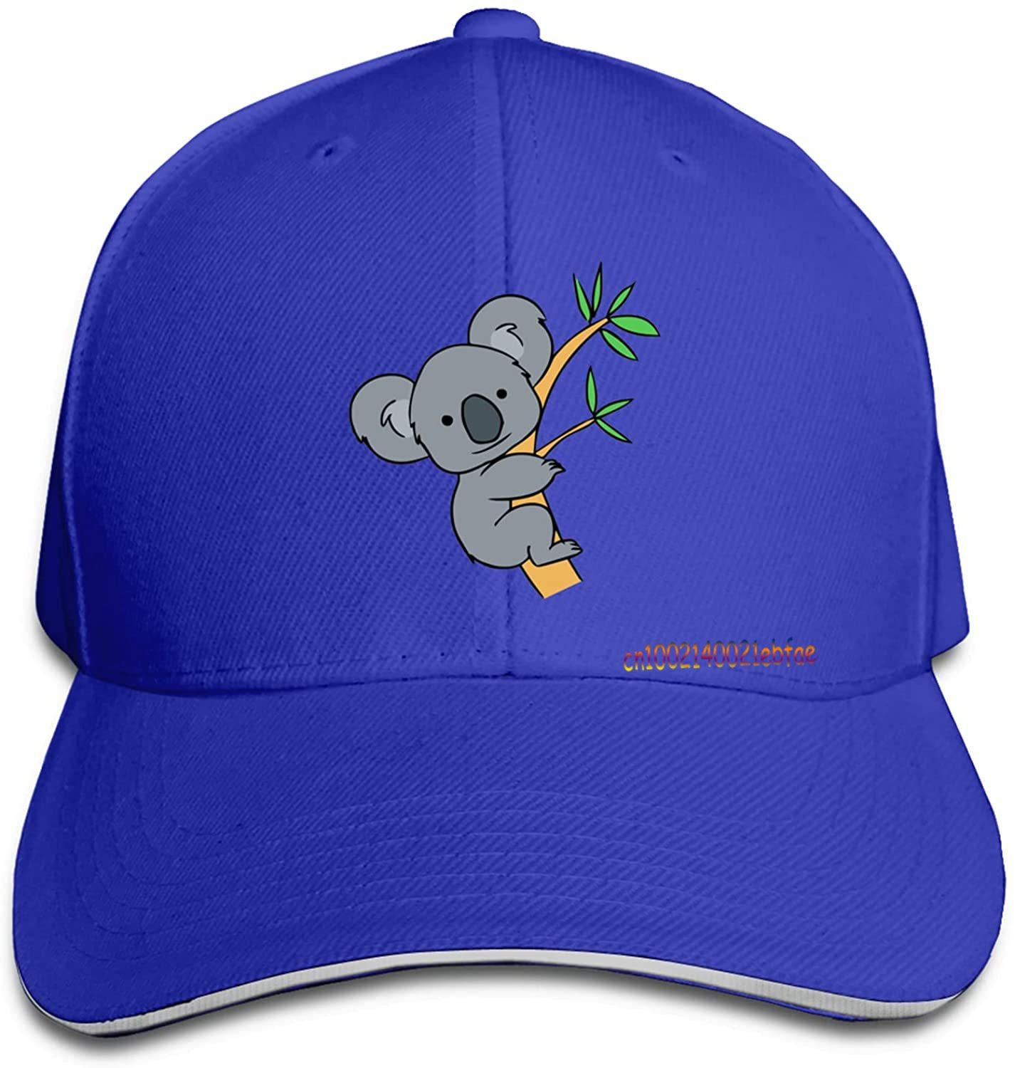 Flowers Fashion Koala Bear Baseball Hat Sandwich Cap Zonnehoeden Vintage Unisex Verstelbaar van wasbare Trucker Caps One Size