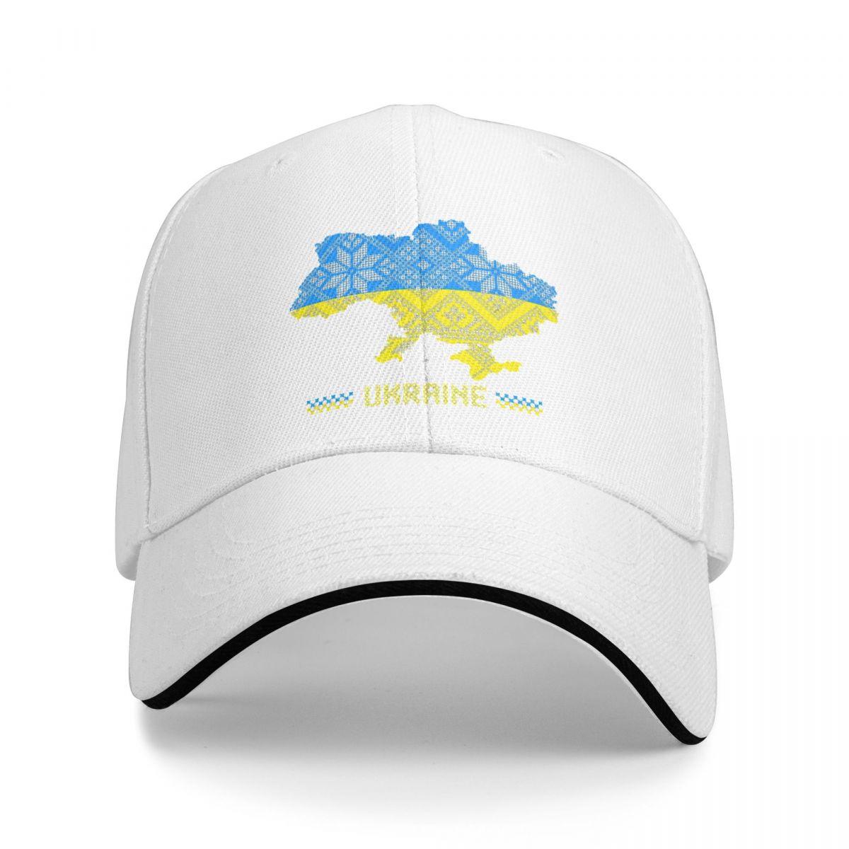 Beerloop Oekraïne blauwe lucht en geel veld nationale vlag land grens patriottische unisex baseball caps pet zonnescherm winddichte hoed one size