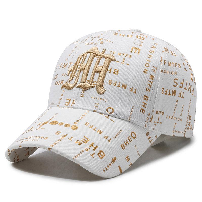 ONIHUA Vrouwen Lente Herfst Baseball Cap Mannen Outdoor Zonnebrandcrème Cap Brief Borduren Paardenstaart Panama Cap Snapback Hoed Zonneklep Hoeden Piek Cap wit