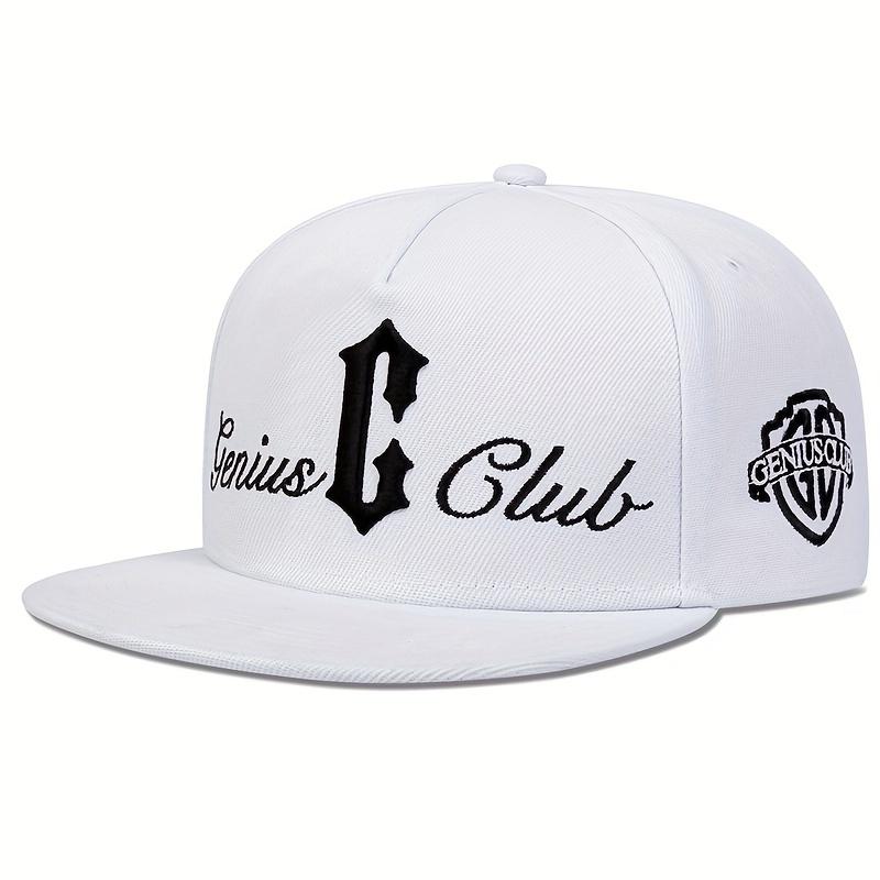 Cap Factory Modieuze letterborduurwerk honkbalpet Unisex verstelbare katoenen platte petten Punk Hip Hop hoeden golfhoed wit