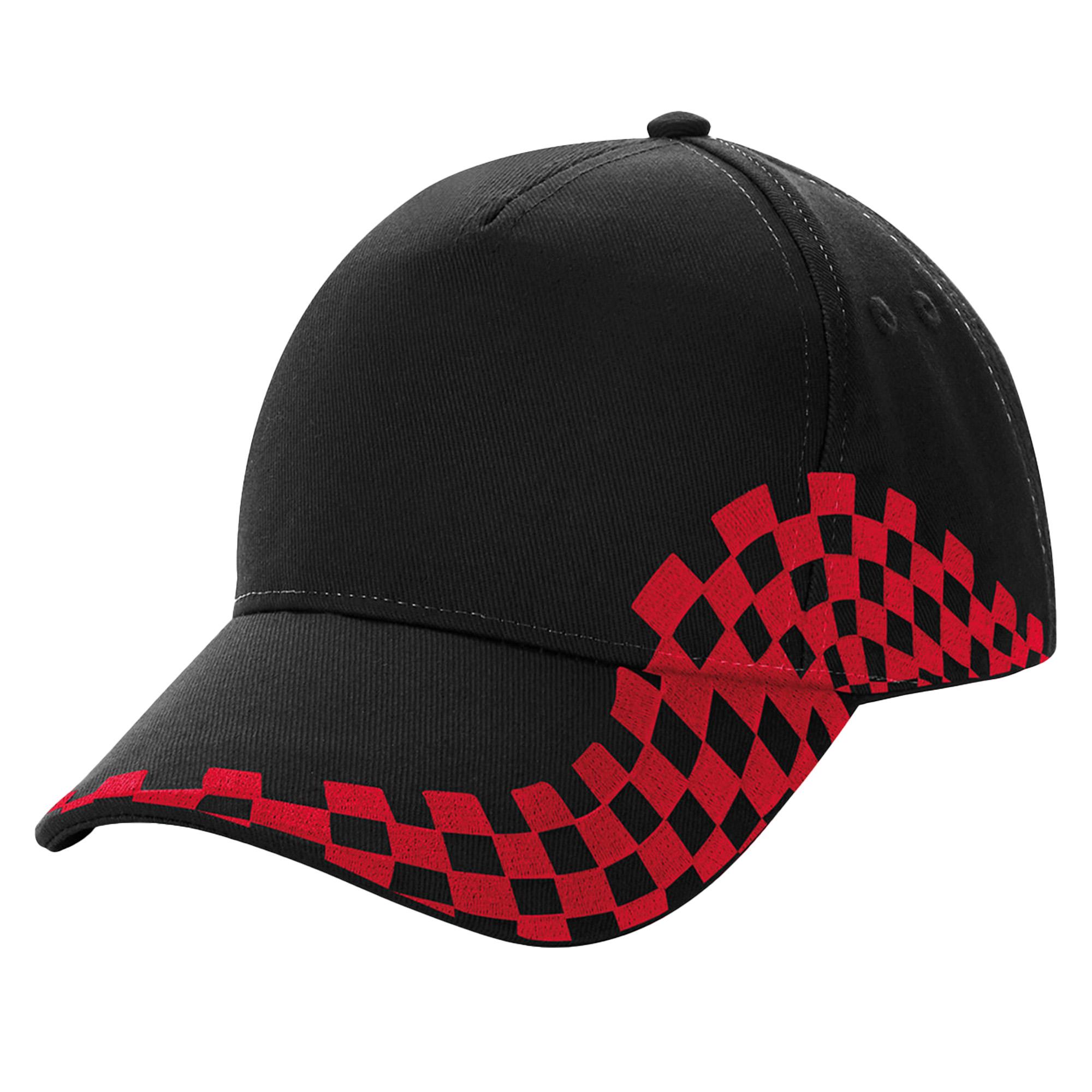 Beechfield unisex Grand Prix-honkbalpet One Size rood/zwart