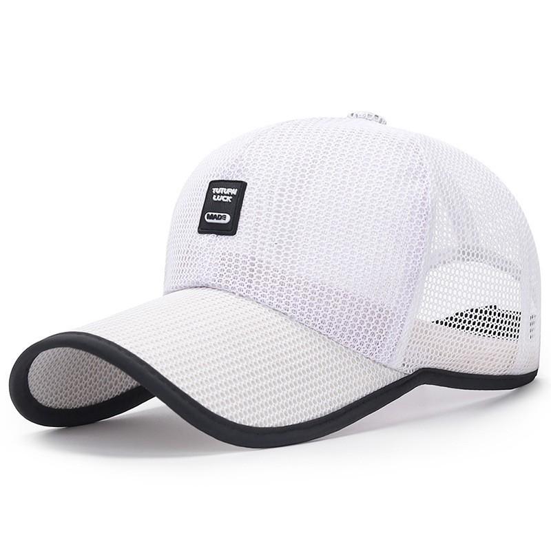 WTEMPO Zomer mesh hoed voor mannen en vrouwen Lente en zomer Eenvoudige vrijetijdssport zonnehoed Zonnehoed one size wit