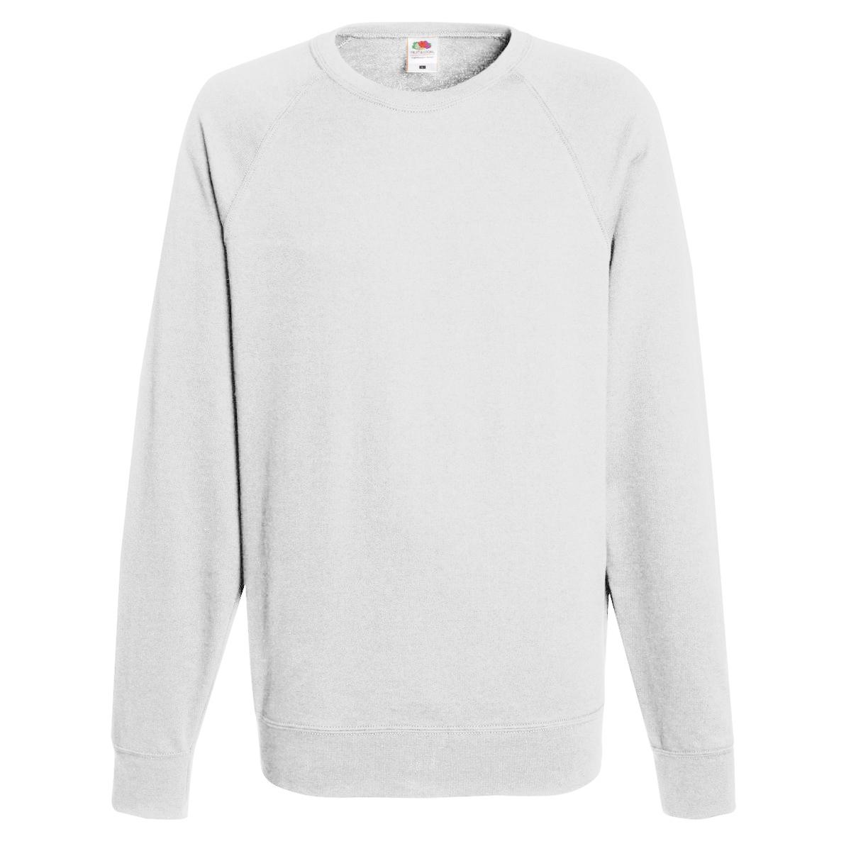Fruit Of The Loom Heren Lichtgewicht Raglan Sweatshirt (240 GSM) S wit