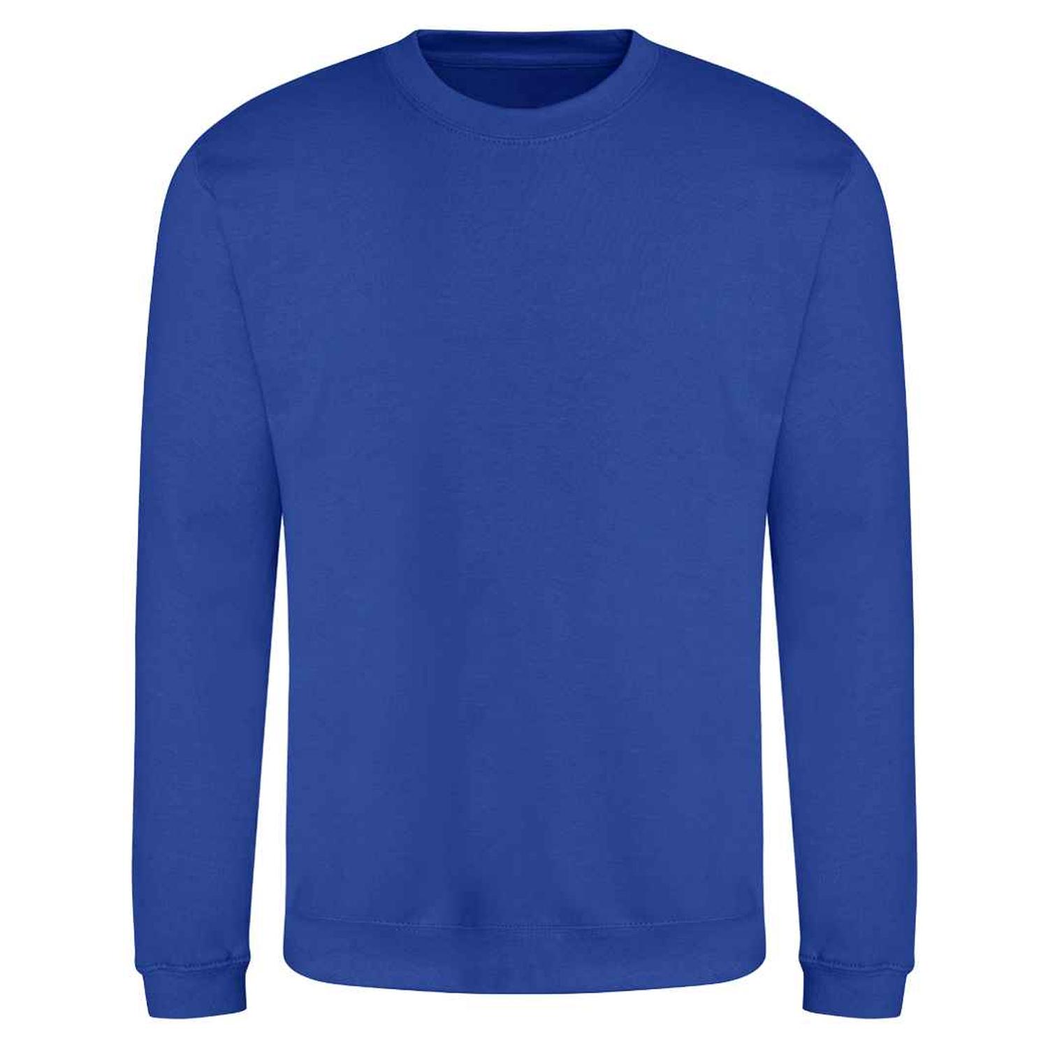Awdis Just Hoods  unisex effen sweatshirt met ronde hals (280 GSM) XXL koningsblauwe kleur
