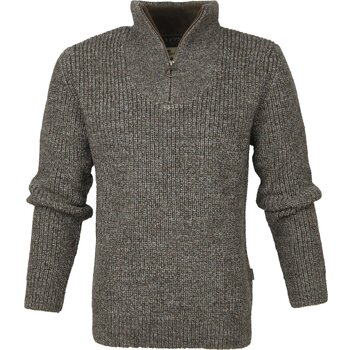 Barbour Sweater  NewTyne Zip Trui Wol Donkergroen