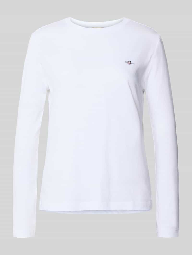 Gant Shirt met lange mouwen REG SHIELD LS T-SHIRT klein logoborduursel op borsthoogte