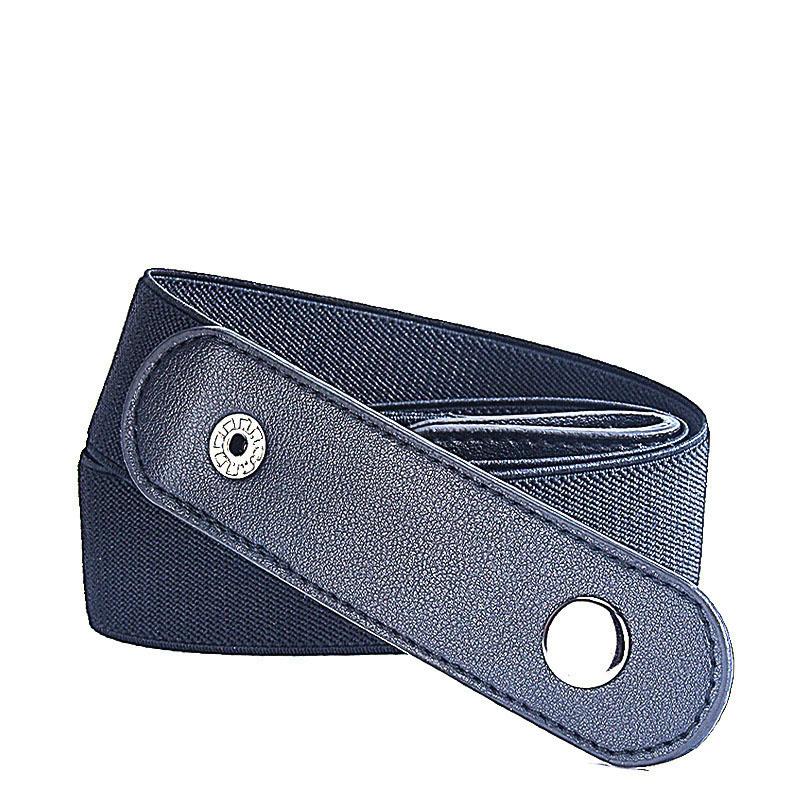 LZ-Fashion Riemen voor dames Gespvrije taille Jeans Broek Geen gesp Stretch elastische tailleriem voor heren Onzichtbare riem zwart