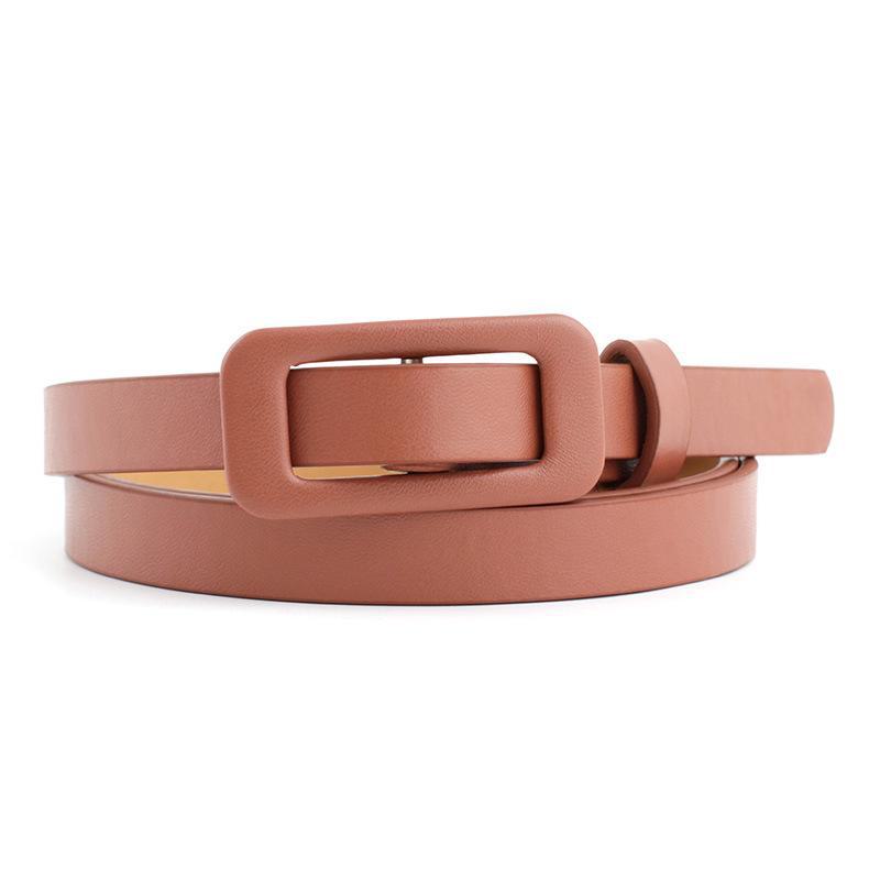 AI Supermarket Dunne riem van lakleer voor dames - Effen modeaccessoire Length 107 Width 1.4 kameel