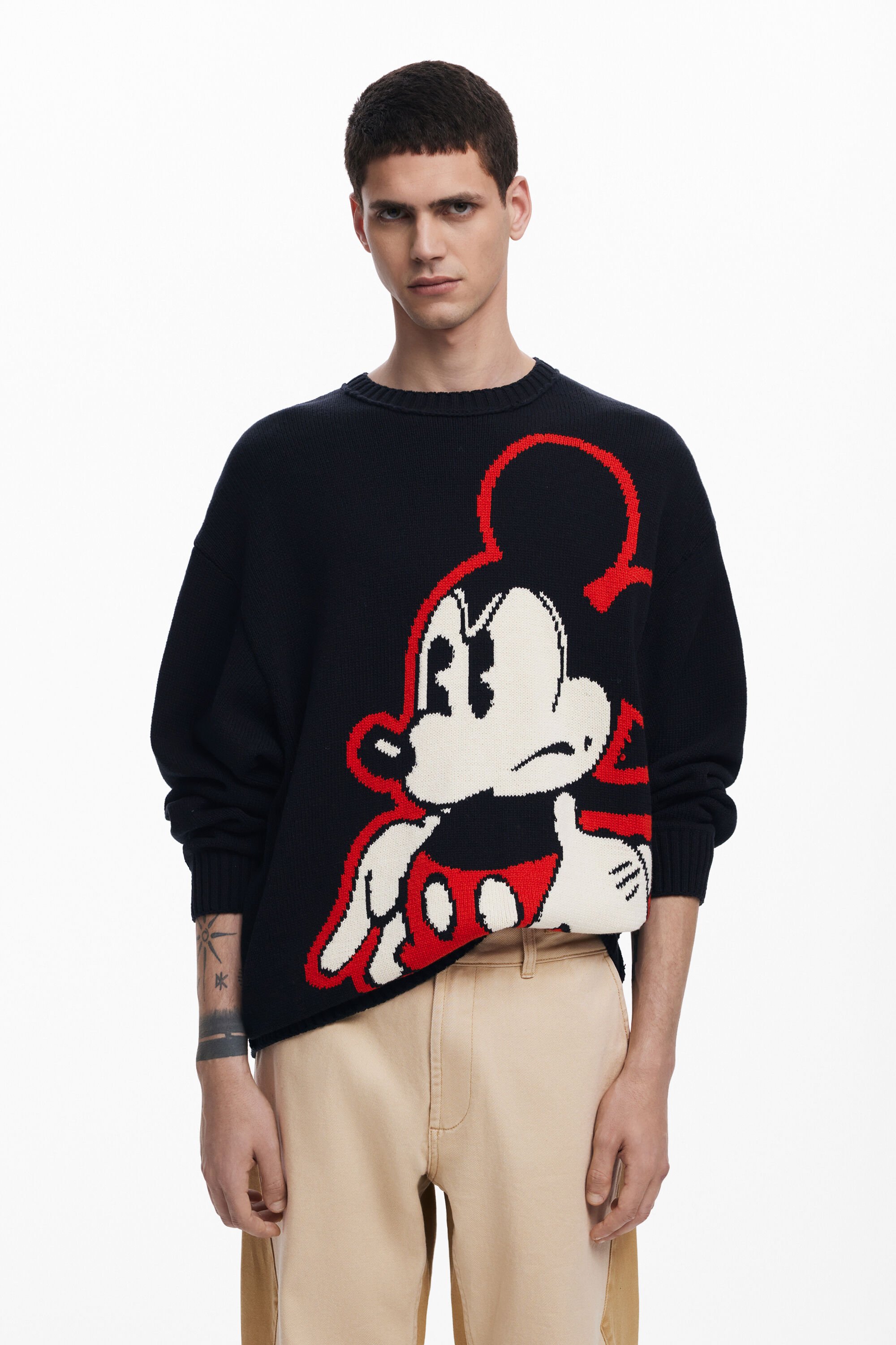 Desigual Mickey Mouse™ gebreide trui - BLACK