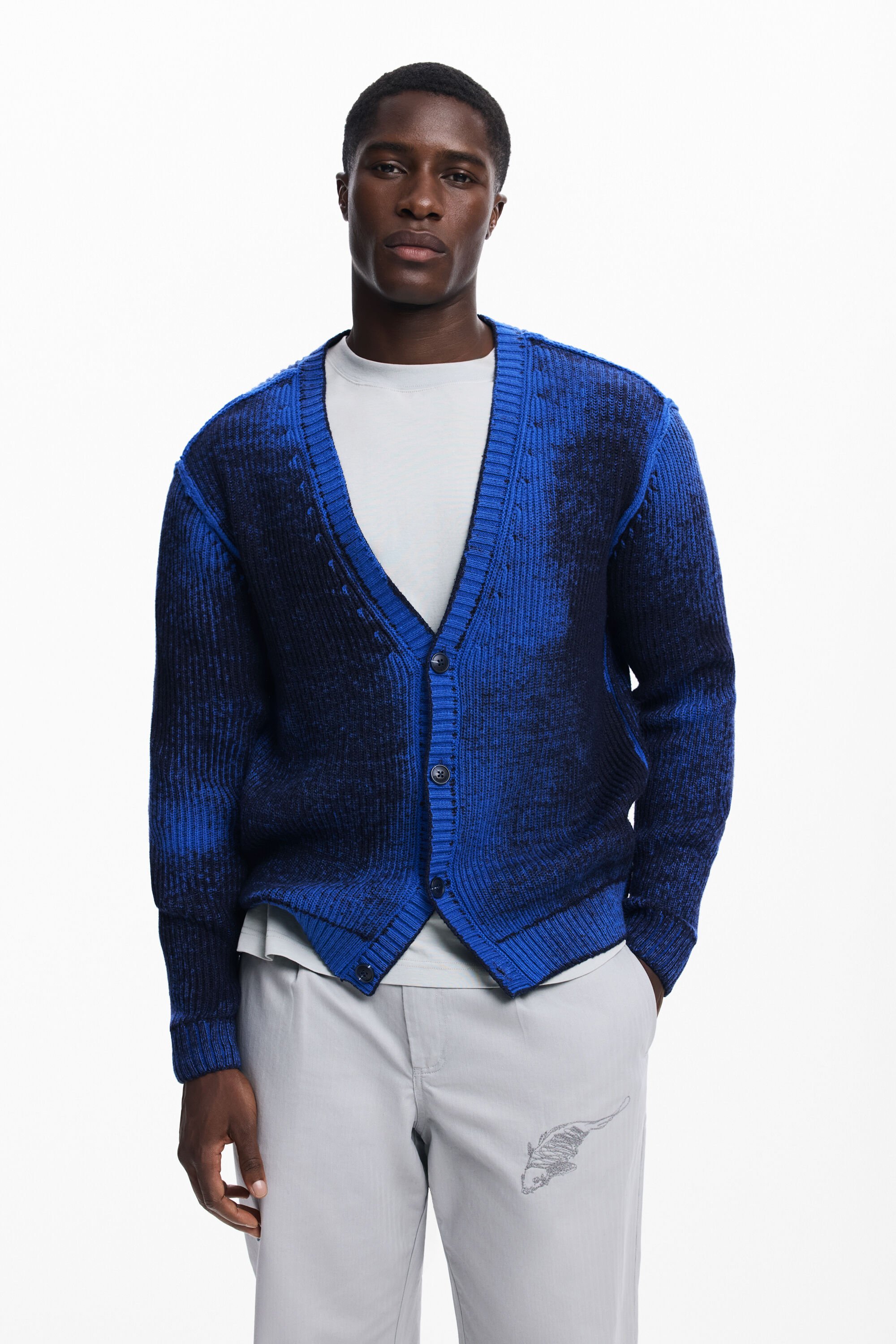 Desigual Verloop cardigan trui - BLUE
