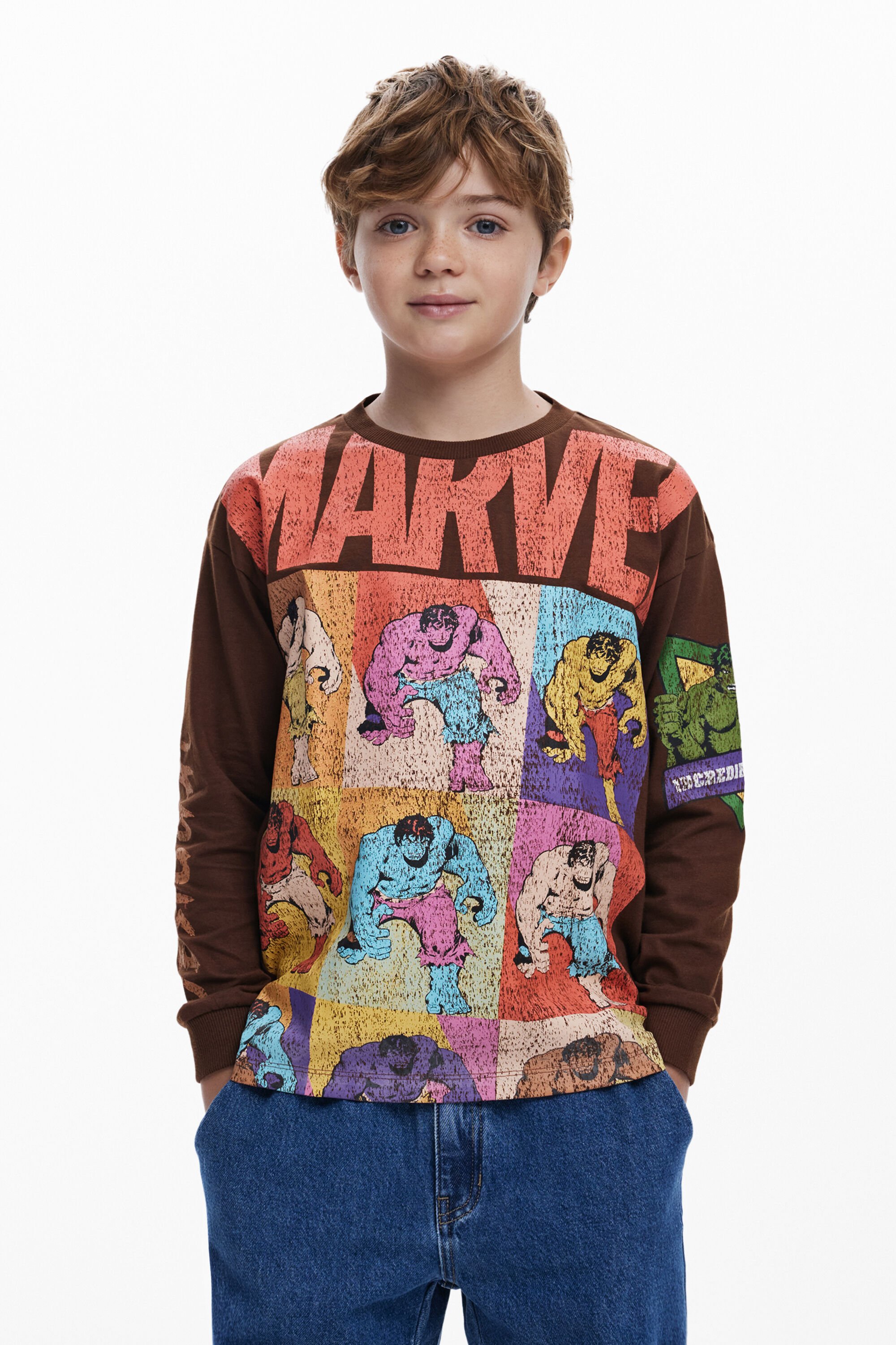 Desigual Hulk™ T-shirt met lange mouwen - BROWN