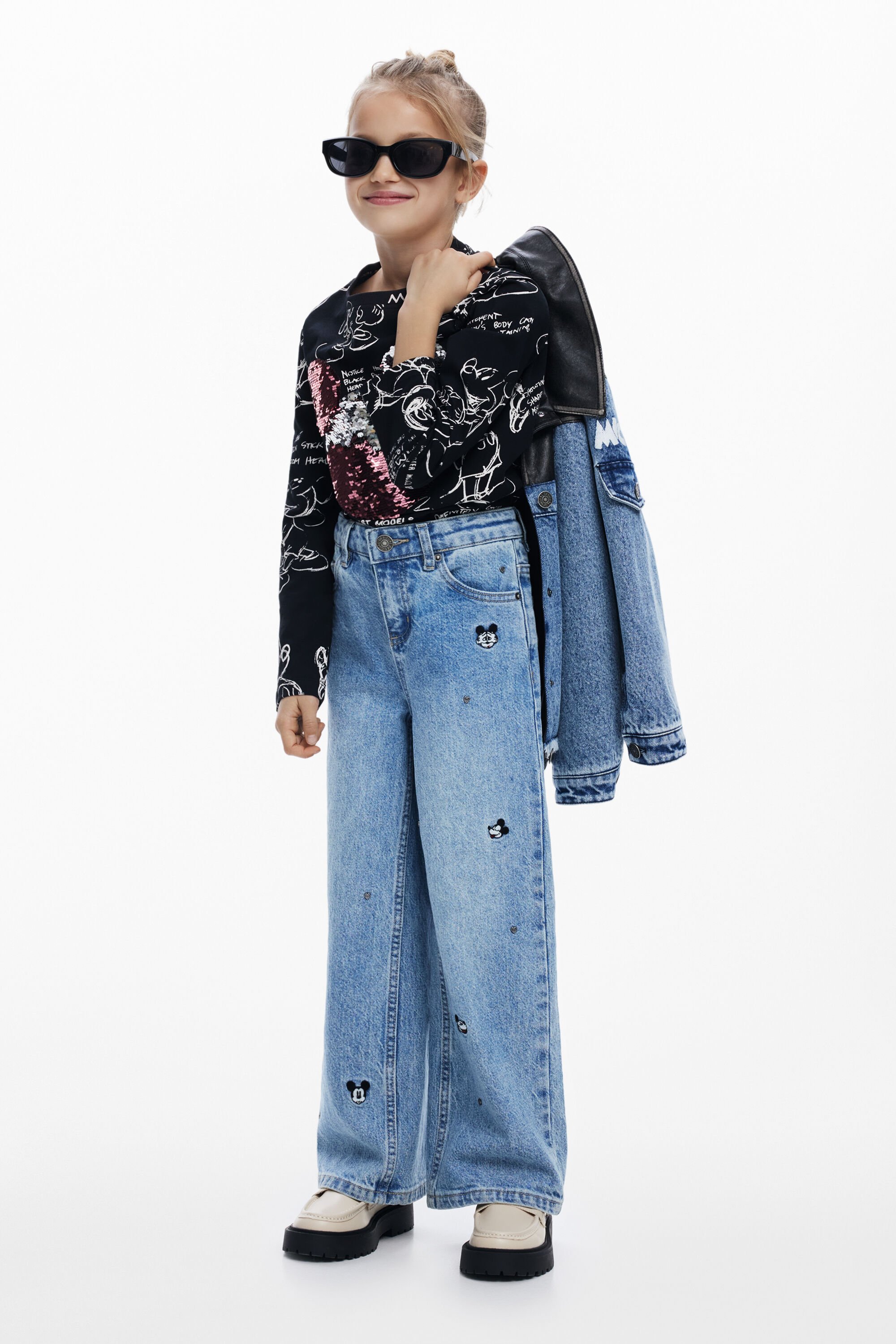 Desigual Wide Mickey™ jeans - BLUE