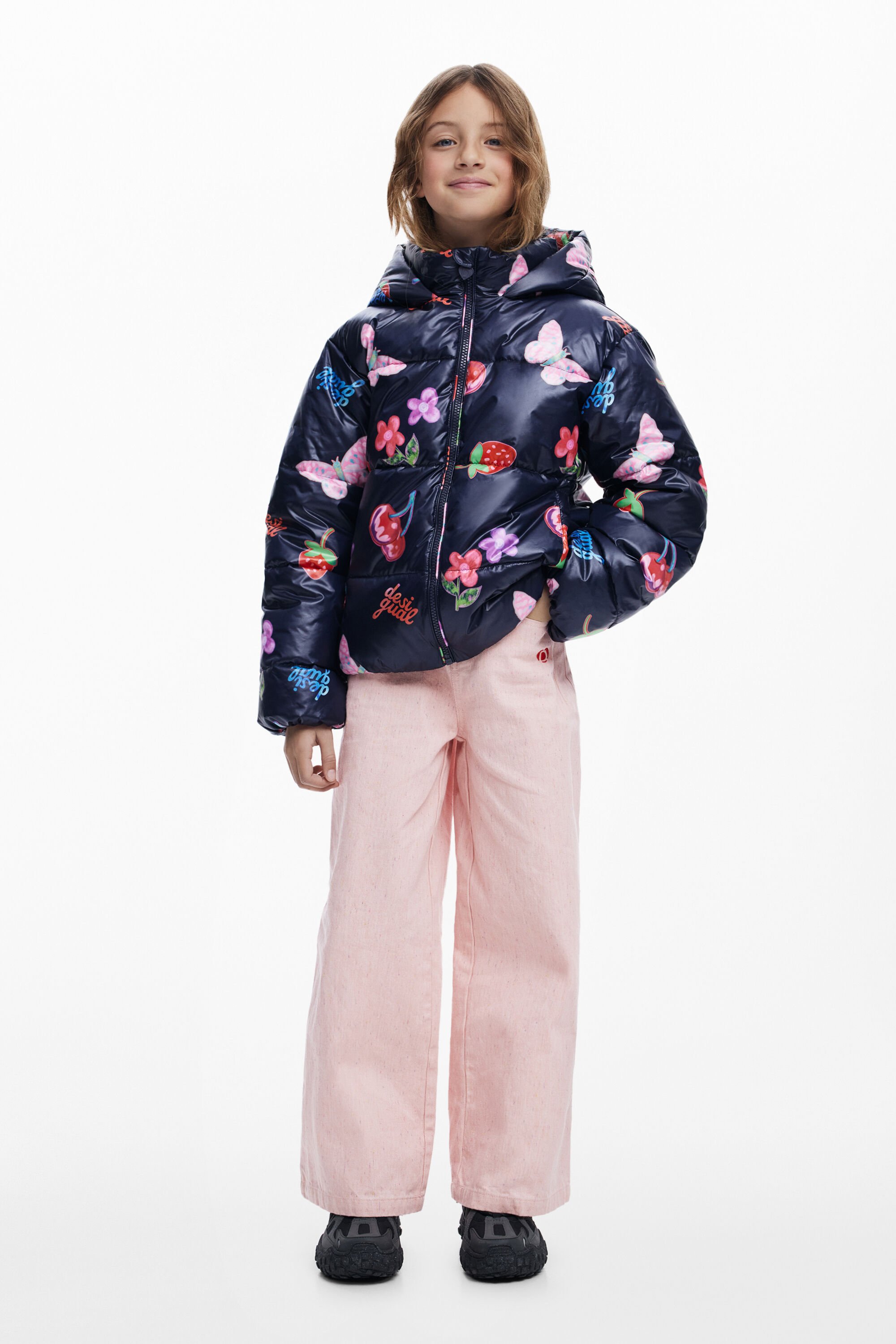 Desigual Colage gewatteerde jas - BLUE