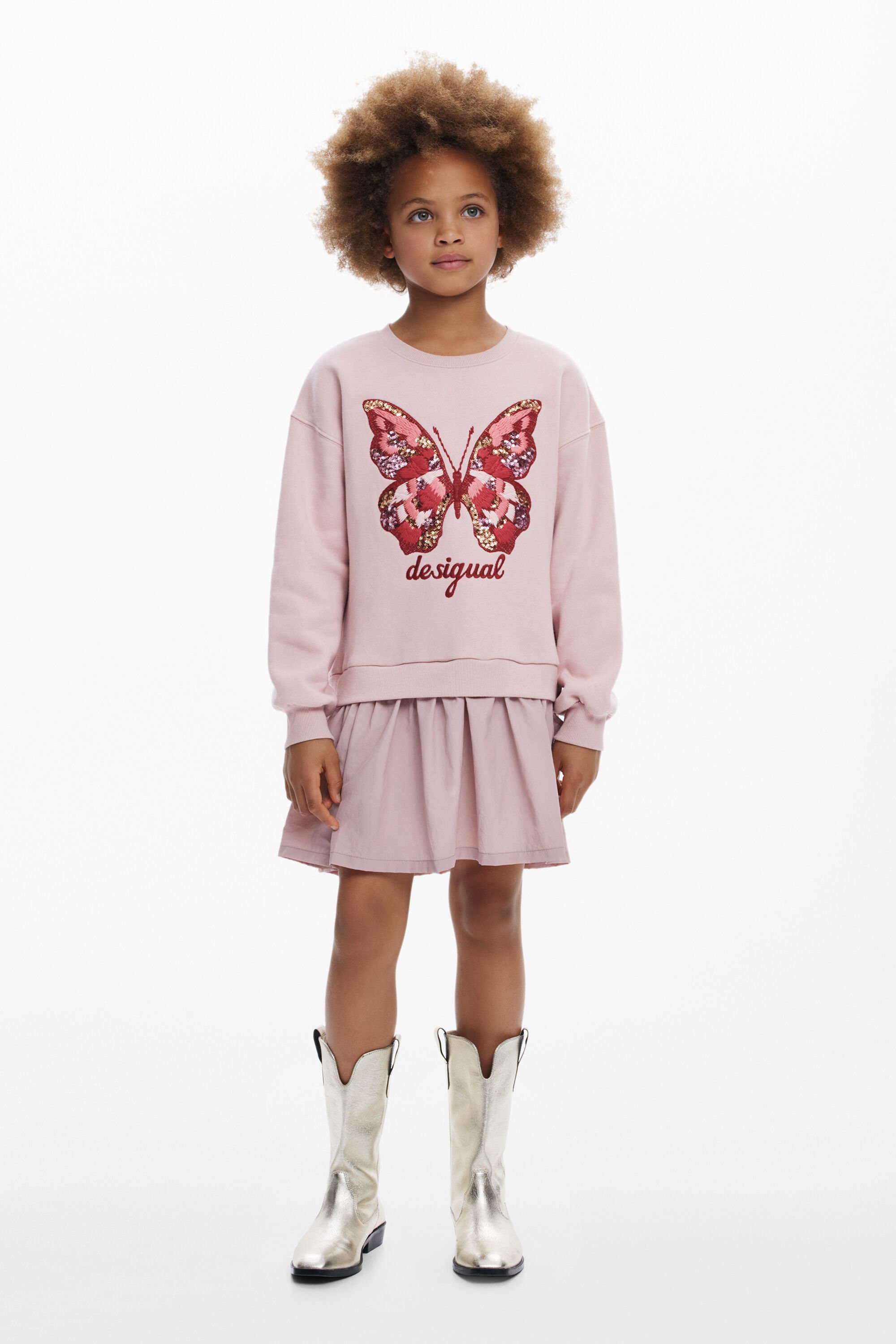 Desigual Tweedelig effect vlinderjurk - RED