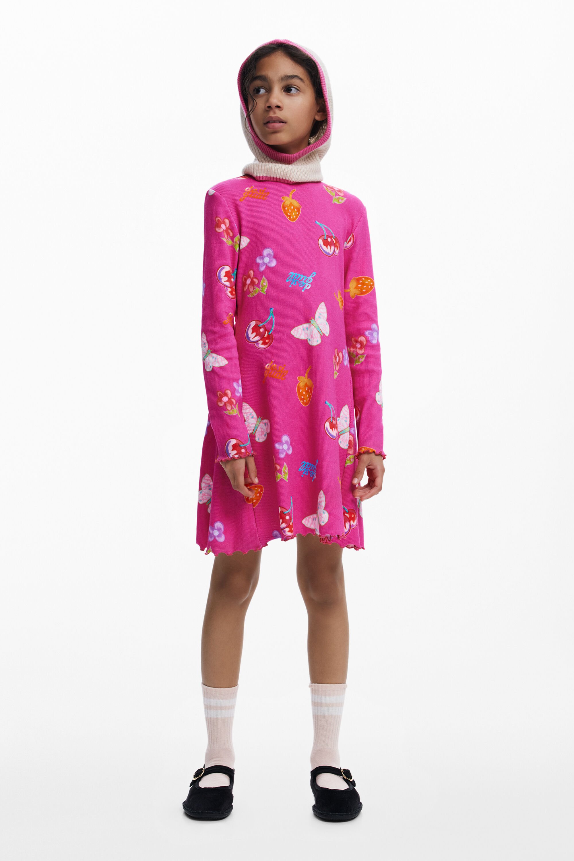 Desigual Geribd skaterjurk met vormen - RED