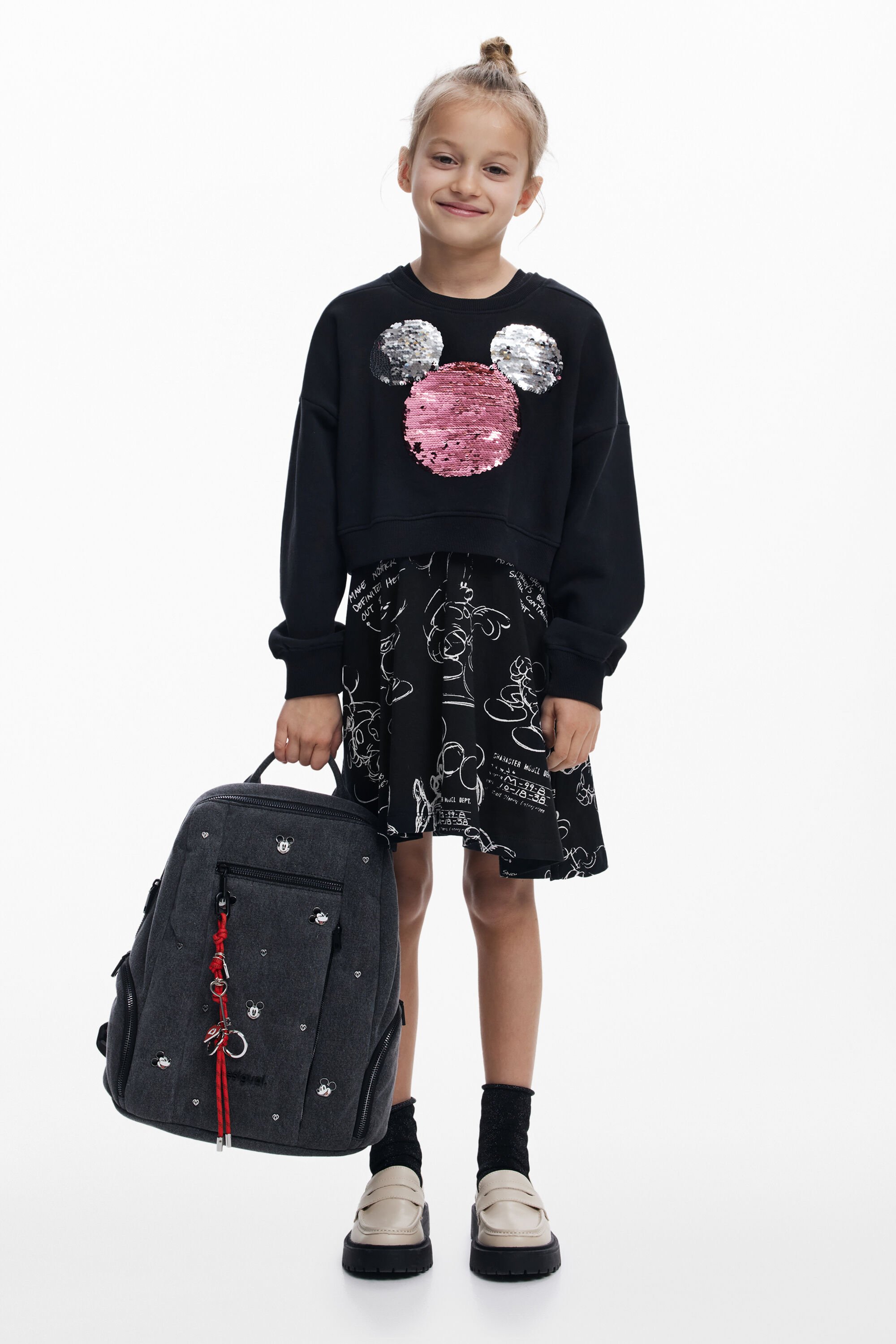 Desigual 2-in-1 Mickey™ jurk - BLACK