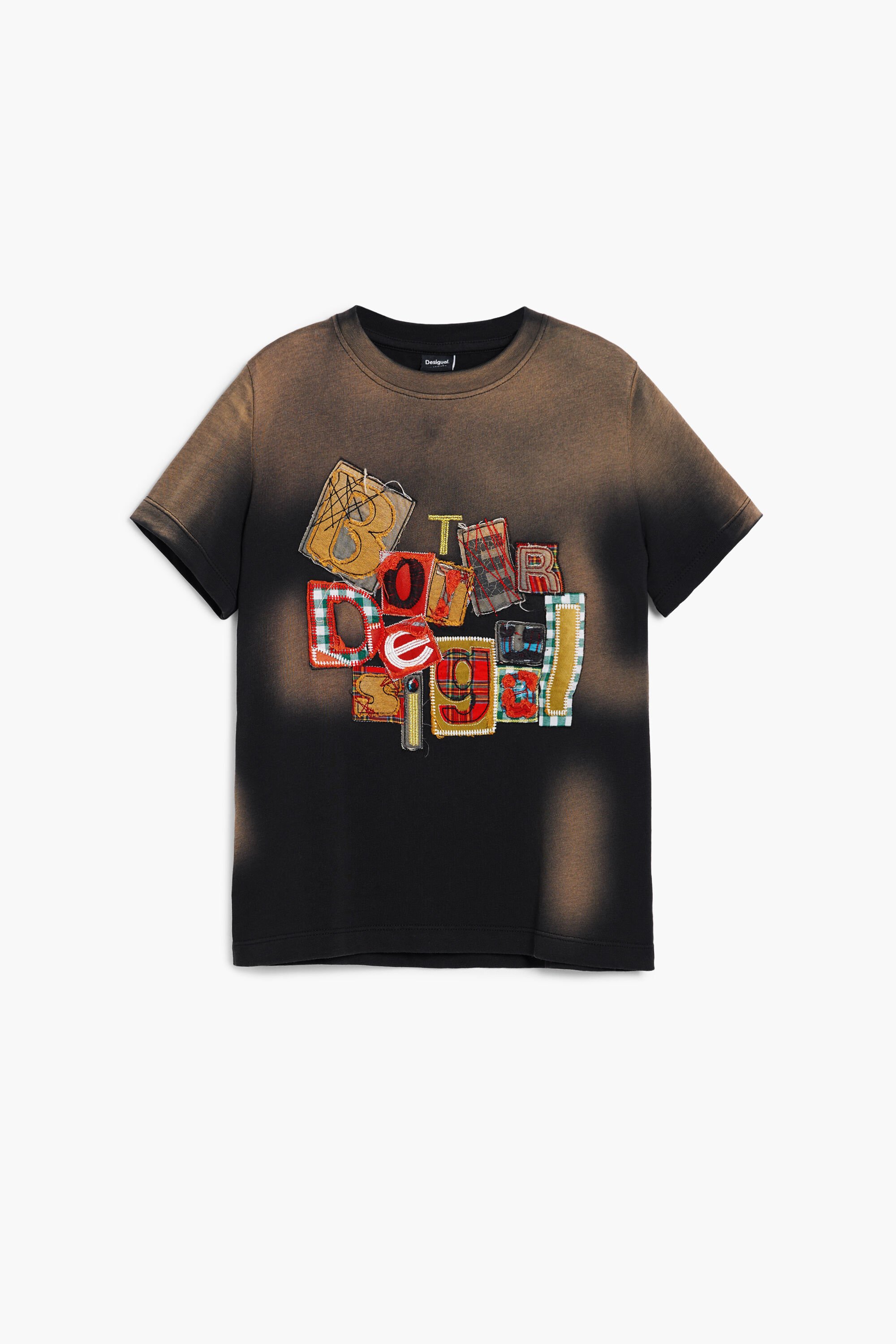 Desigual Kinder T-shirt met korte mouwen patch Botter - BROWN