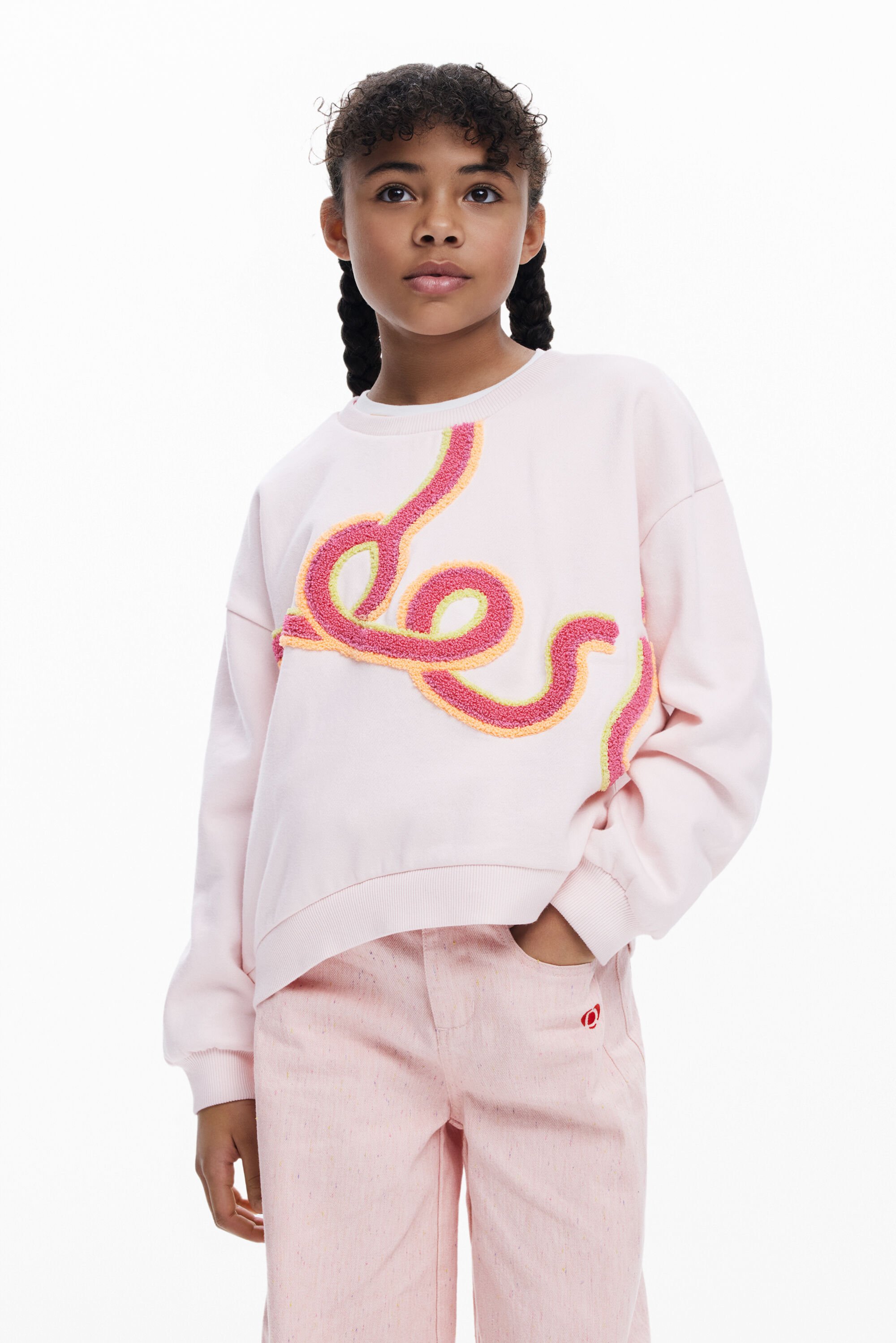 Desigual Logo sweatshirt met lus - RED