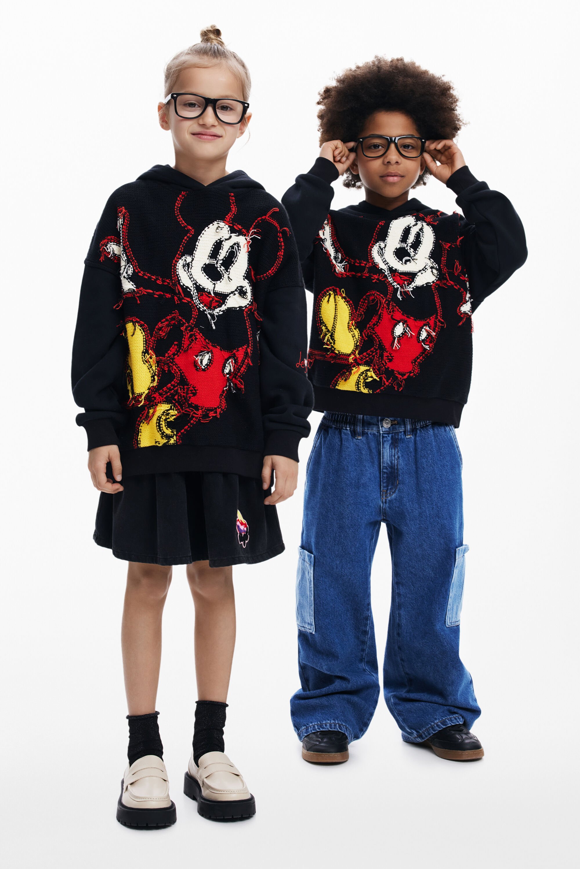 Desigual Mickey™ sweatshirt met draden - BLACK