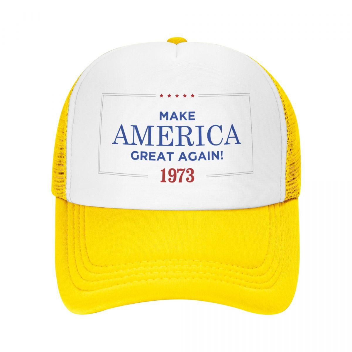 Hot Cap Klassieke aangepaste jaren verjaardagscadeau waardoor Amerika geweldig is sinds 1973 Trucker Hat Verstelbare Baseball Cap Lente Snapback Caps Trucker Hat