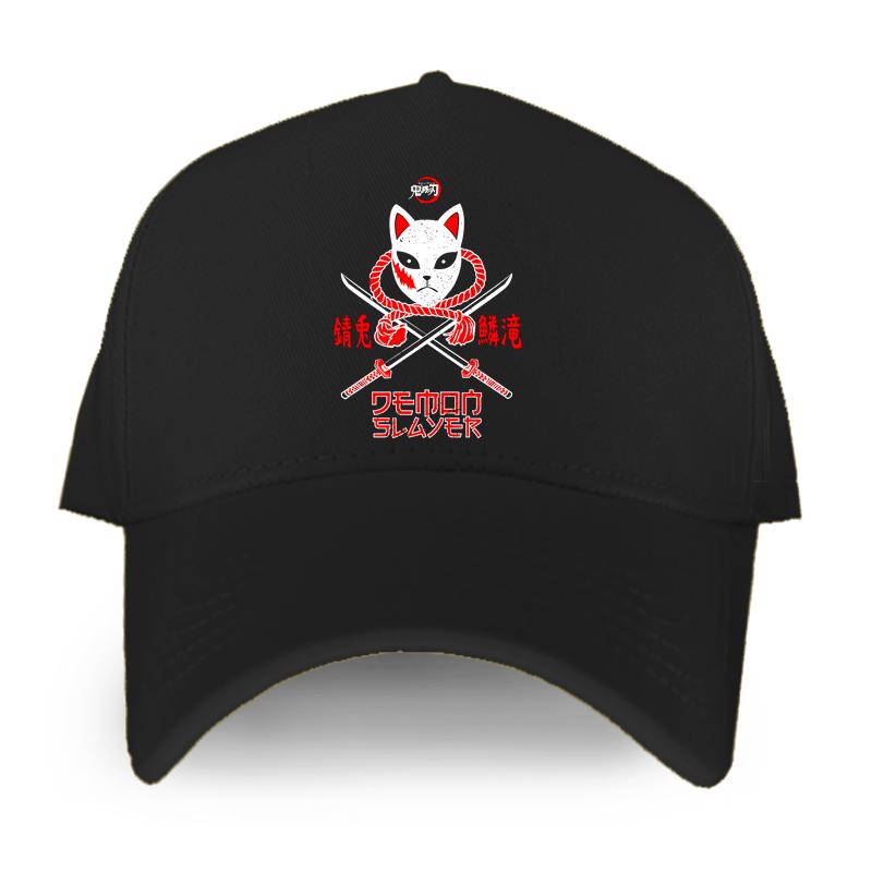 EUROLA Mannen Demon Slayer Kimetsu Geen Yaiba Kamado Anime Zwarte Baseball Cap Unisex Vrouwen Caps Mode Hip Hop Hoed Adjustable