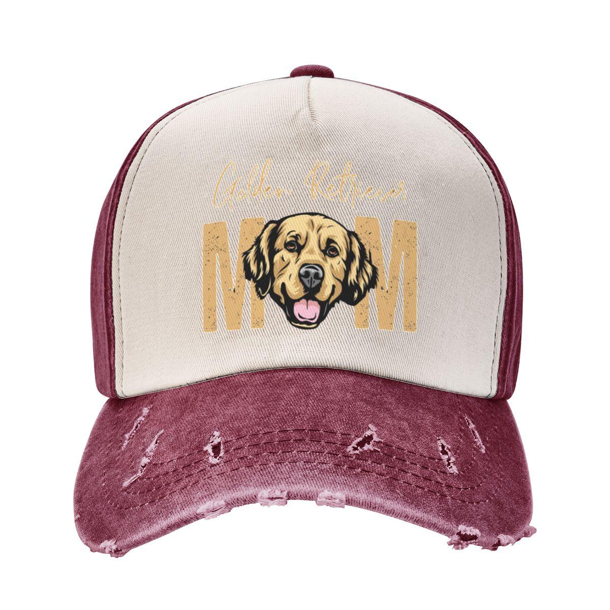 WHITE NOVA Mode Golden Retriever Hond Moeder Baseball Caps Vrouwen Versleten Gewassen Snapback Cap Cadeau-idee voor Golden Retriever Eigenaar One Size
