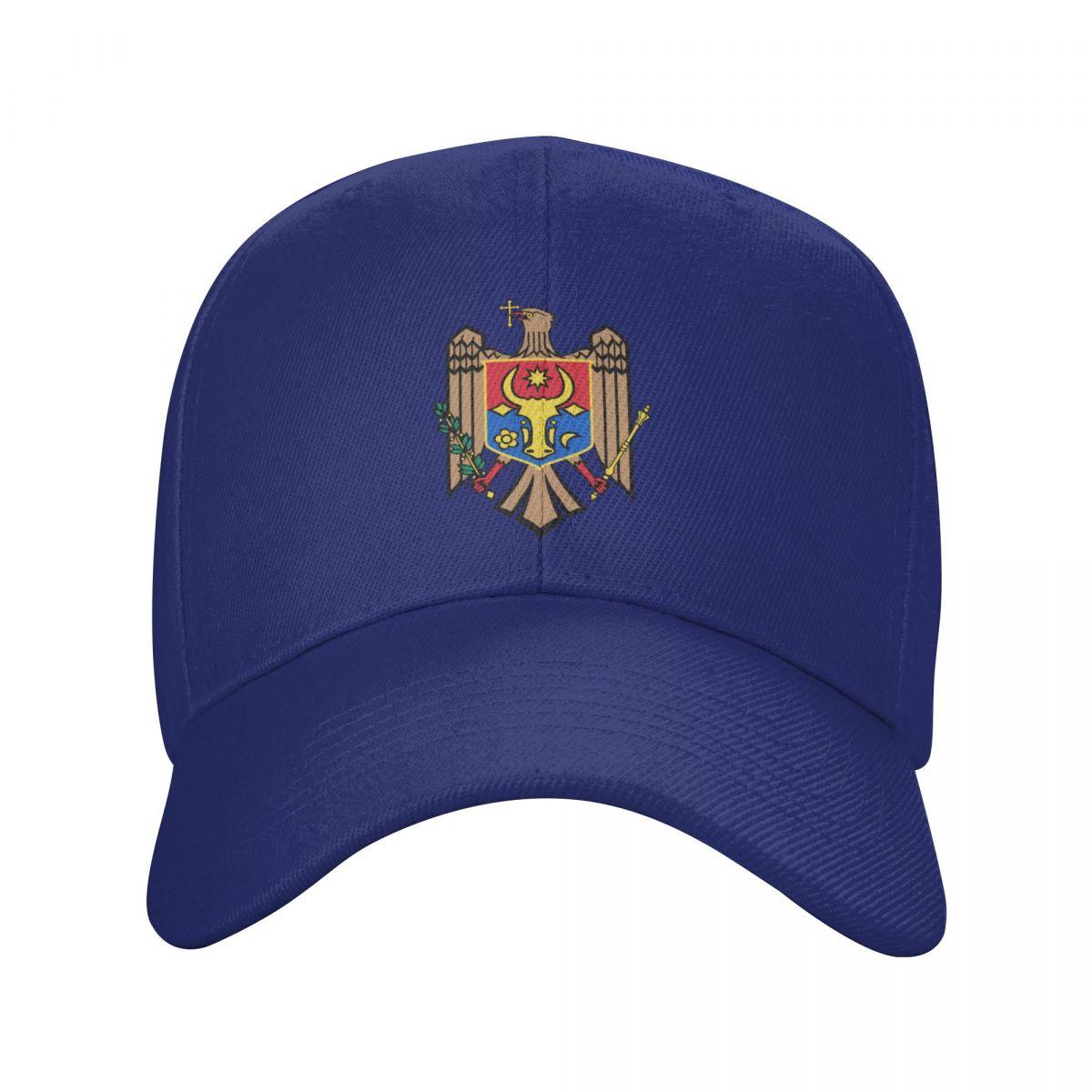 Colomi Punk Wapenschild van Moldavië Baseball Cap Unisex Volwassen Moldaviërs Vlag Verstelbare Papa Hoed voor Unisex Vrouwen Hip Hop Baseball Cap