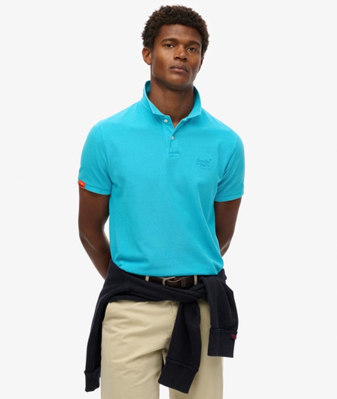 Superdry Vintage Destroy Poloshirt Blue