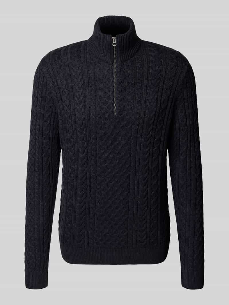 Jack & Jones Schipperstrui JPRBLUSEAN KNIT CABLE HALF ZIP SN
