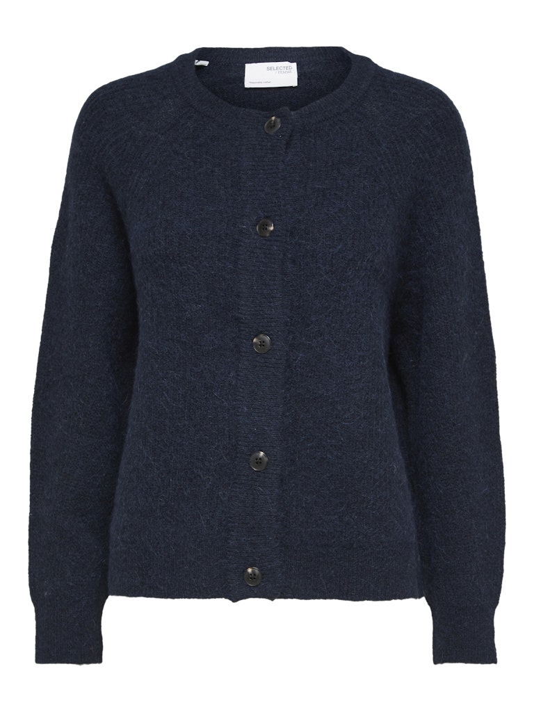 Selected Femme slflulu ls knit short cardigan noos 16074481 dark sapphire